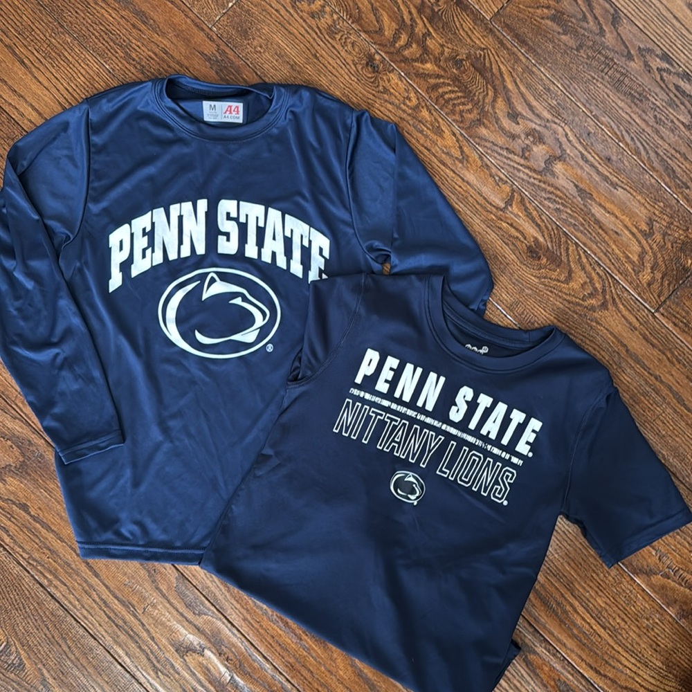 Set of 2 Penn State youth Medium shirts, one long sleeve NWT & one short sleeve